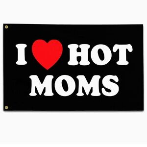 I ❤️ Hot Moms Flag 3ft x 5ft- NEW
